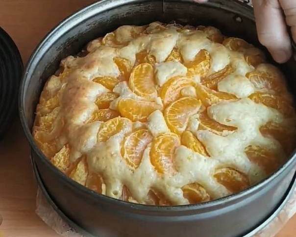 Пирог с мандаринами в духовке