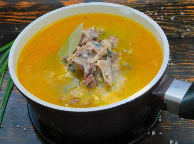 Суп из консервированной скумбрии