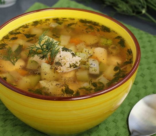 Суп с картошкой и кабачками