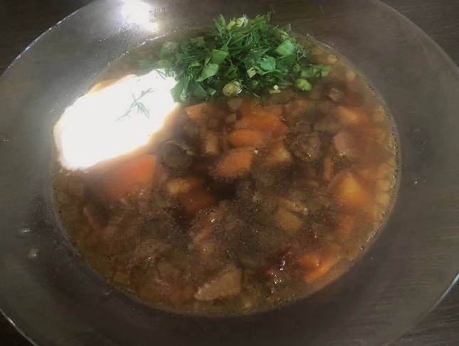 Суп из сушеных грибов с картошкой и вермишелью