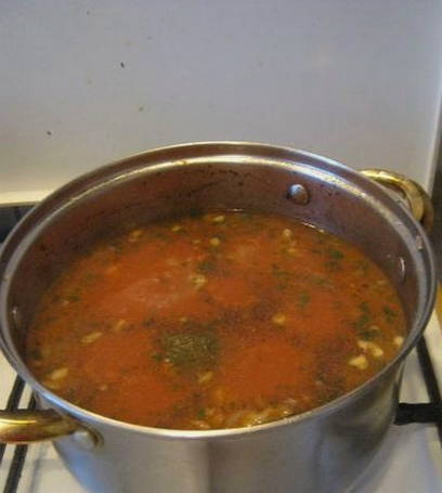 Классический суп харчо с говядиной, рисом и картофелем