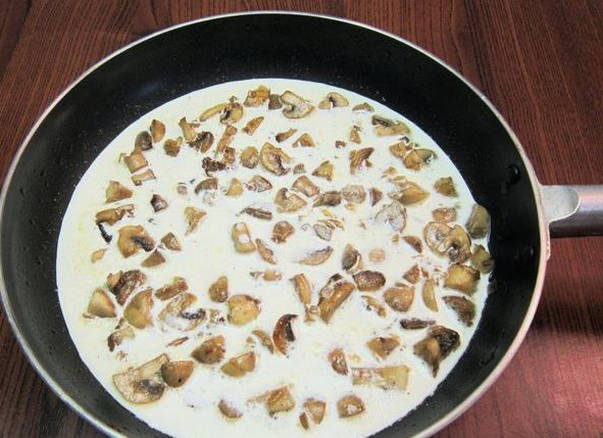 Сливочный соус с грибами для макарон