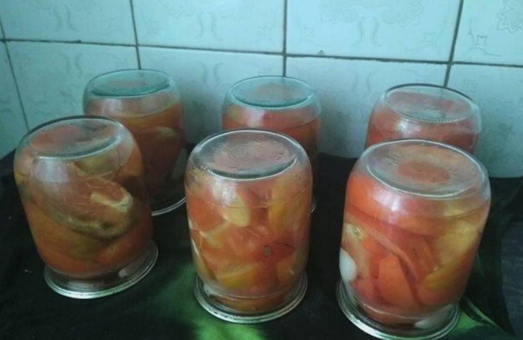 Резаные помидоры без лука на зиму