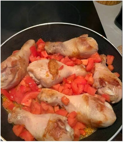 Классическое чахохбили из курицы на сковороде