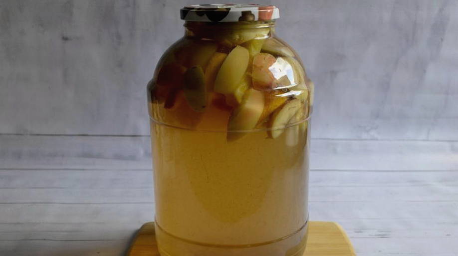 Компот из яблок и апельсинов на 3-х литровую банку на зиму