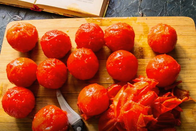 Сладкие помидоры в собственном соку с томатным соком без стерилизации на зиму