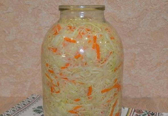 Квашеная капуста с морковью без стерилизации на зиму в банках