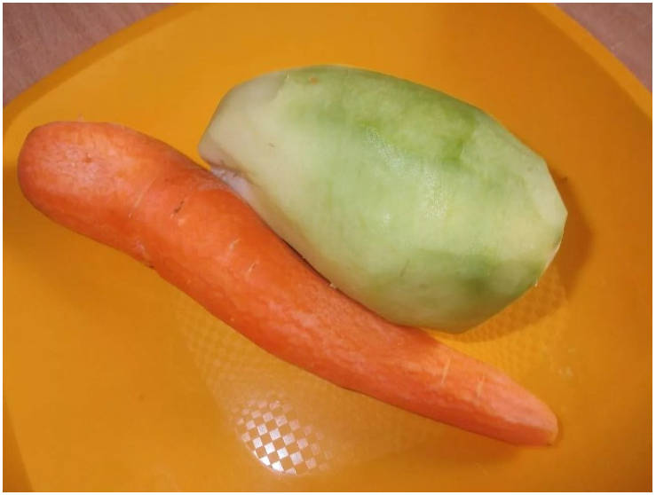 Салат из зеленой редьки с морковью и майонезом