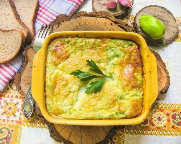 Омлет с кабачками в духовке Омлет с кабачками в духовке