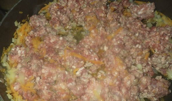 Лазанья с фаршем и овощами