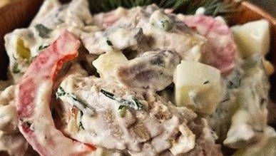 Салат с говядиной и грибами Салат с говядиной и грибами