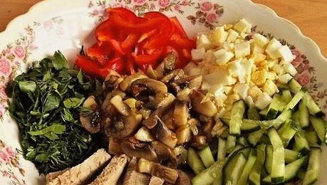 Салат с говядиной и грибами Салат с говядиной и грибами