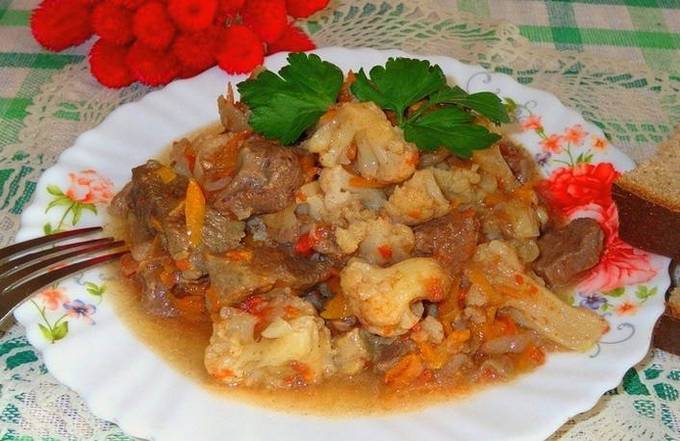 Рагу из цветной капусты с мясом