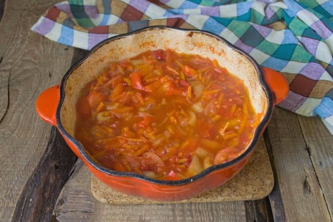 Салат из помидоров и моркови на зиму