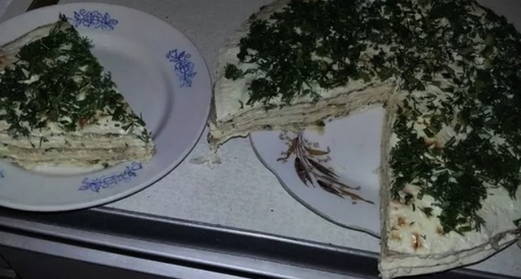 Закусочный торт из лаваша