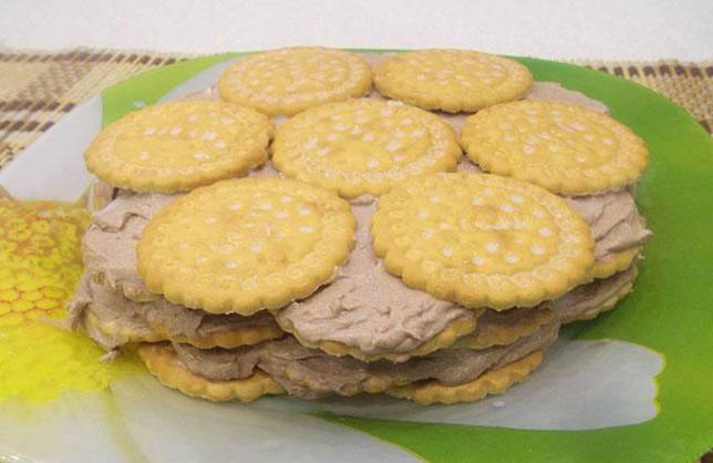 Торт из печенья Мария без выпечки Торт из печенья Мария без выпечки