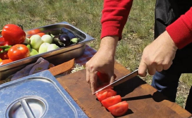 Хашлама из говядины с картофелем и баклажанами