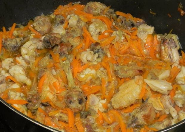 Плов из гречки с курицей