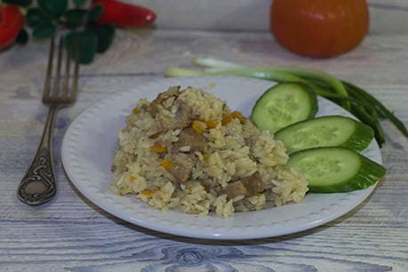 Классический плов из свинины в казане