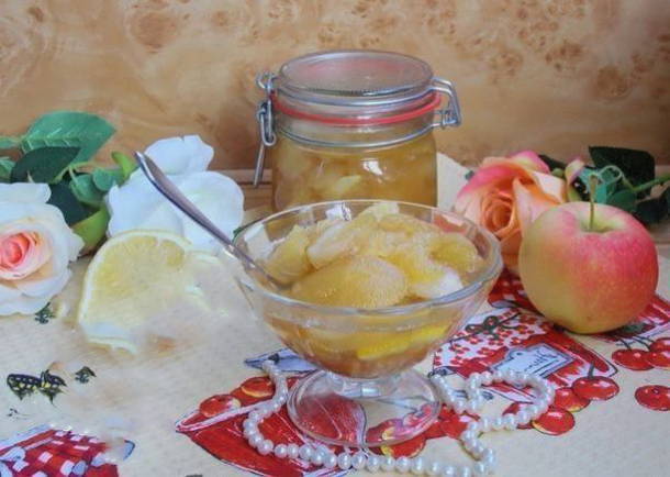 Варенье из яблок дольками с лимоном
