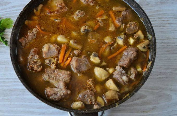 Гречка по-купечески на сковороде Гречка по-купечески на сковороде