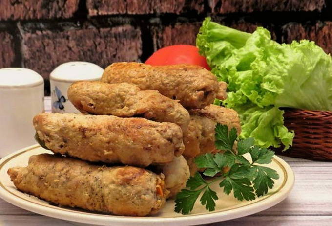 Мясные пальчики из свинины с начинкой Мясные пальчики из свинины с начинкой