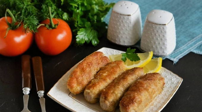 Мясные пальчики из свинины с начинкой Мясные пальчики из свинины с начинкой