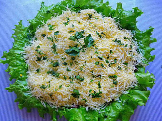 Салат «Мужские грёзы» с говядиной классический