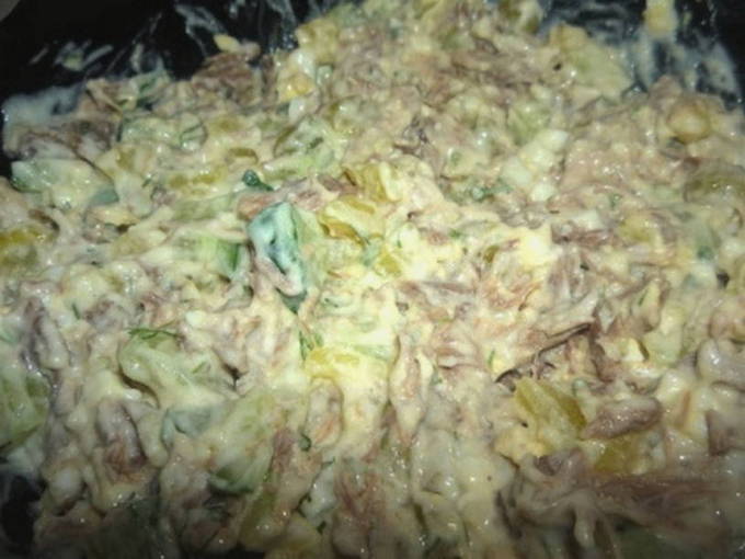 Салат «Мужские грёзы» с говядиной классический