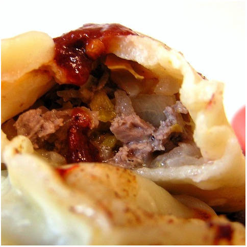 Манты с тыквой и мясом