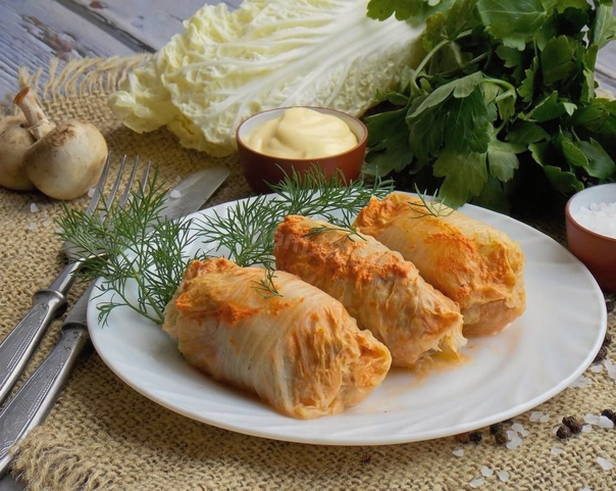 Голубцы из пекинской капусты в духовке Голубцы из пекинской капусты в духовке