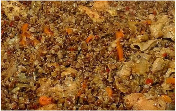 Гречка с грибами и курицей на сковороде Гречка с грибами и курицей на сковороде