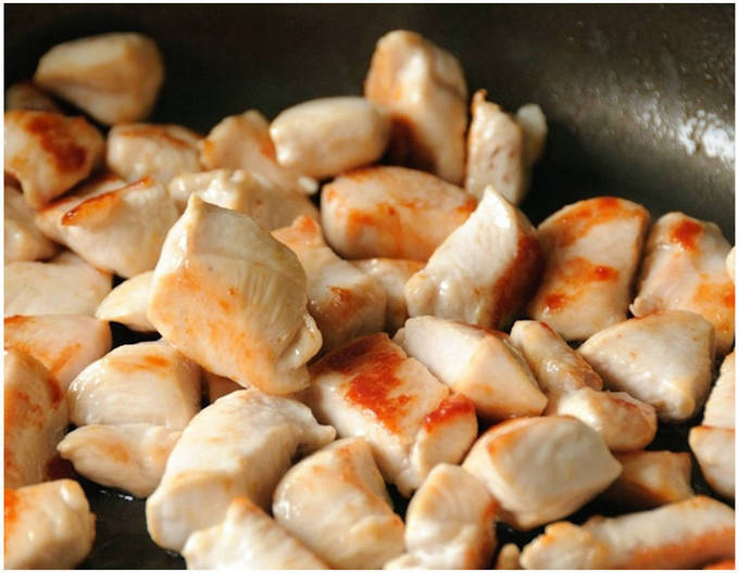 Курица в кисло-сладком соусе на сковороде Курица в кисло-сладком соусе на сковороде