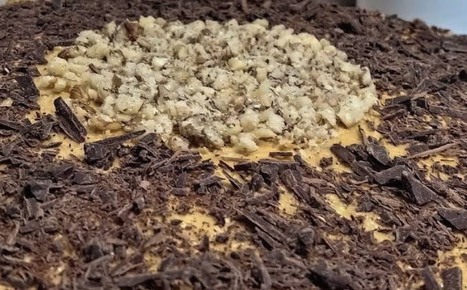 Вафельный торт из готовых коржей со сгущёнкой Вафельный торт из готовых коржей со сгущёнкой