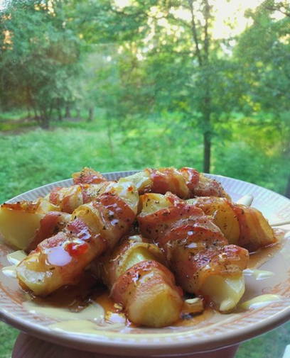 Картошка в беконе в духовке Картошка в беконе в духовке
