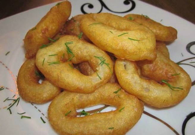 Кольца кальмара в кляре Кольца кальмара в кляре