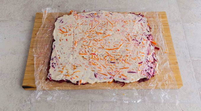 Селедка под шубой рулетом