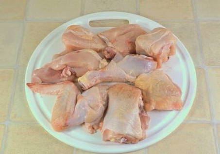 Картошка с курицей на противне в духовке