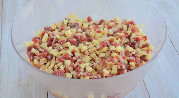 Татарский пирог с мясом и картошкой Татарский пирог с мясом и картошкой