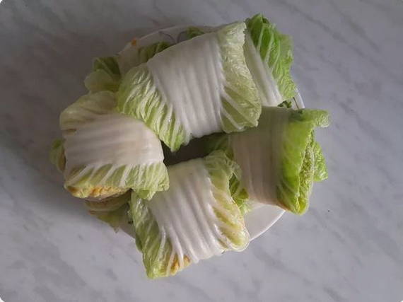 Голубцы из пекинской капусты с куриным фаршем Голубцы из пекинской капусты с куриным фаршем