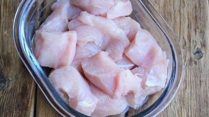 Курица в кефире на сковороде