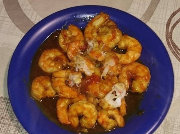 Креветки в имбирном соусе