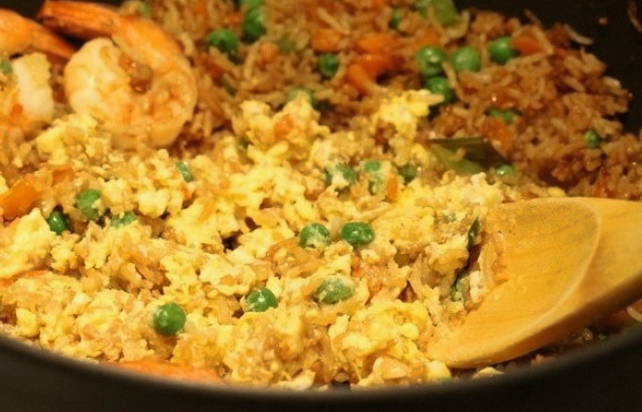 Креветки с рисом