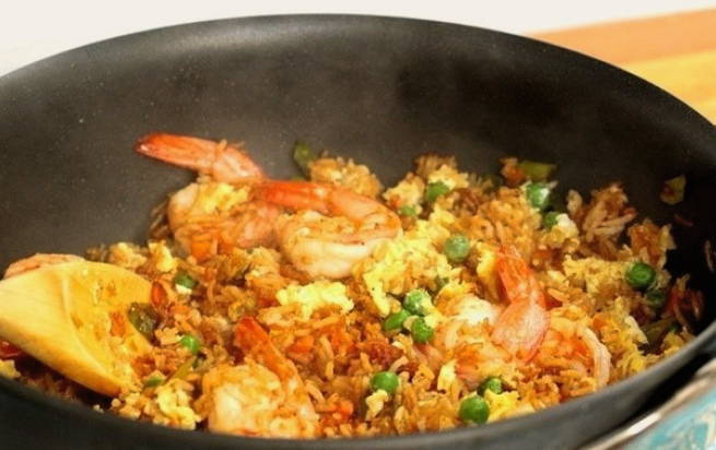 Креветки с рисом