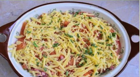 Картошка с фаршем и помидорами в духовке Картошка с фаршем и помидорами в духовке