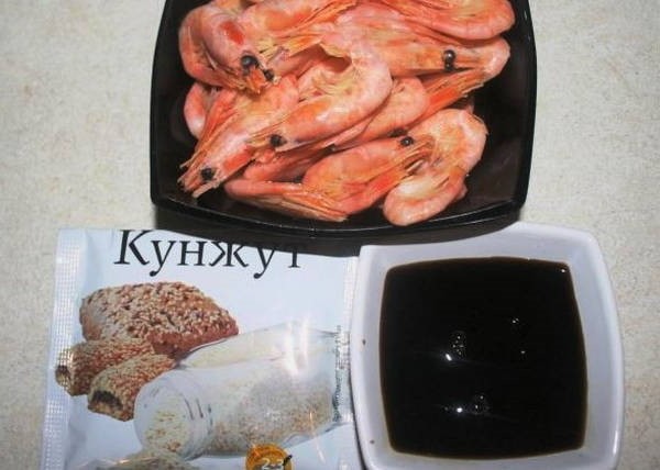 Креветки с соусом терияки