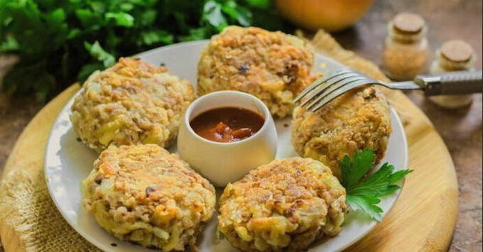 Котлеты из гречки без мяса