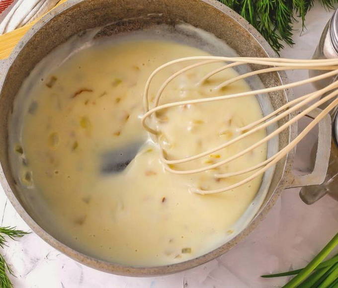 Соус для макарон из молока