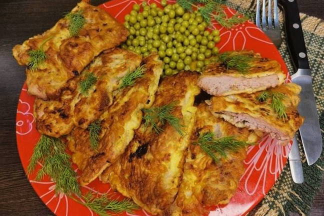 Кляр для отбивных из свинины на сковороде