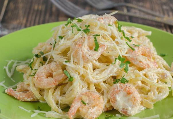 Макароны с морепродуктами